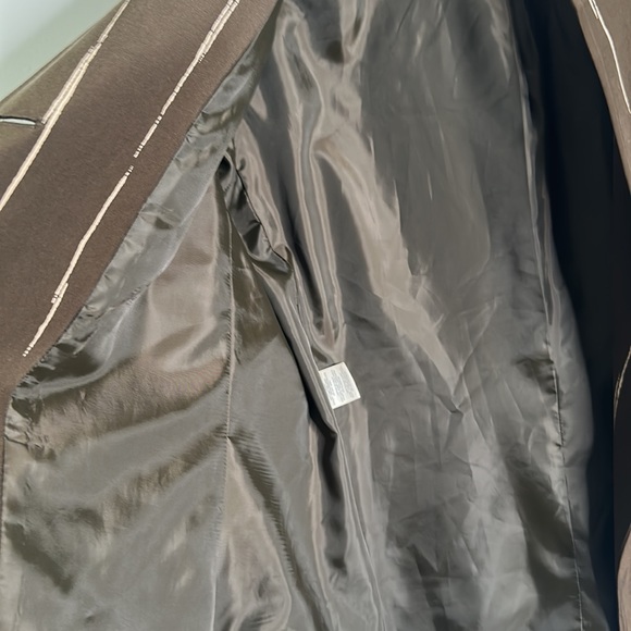 Jones New York brown beige slik pants suits size 16w - Picture 6 of 15